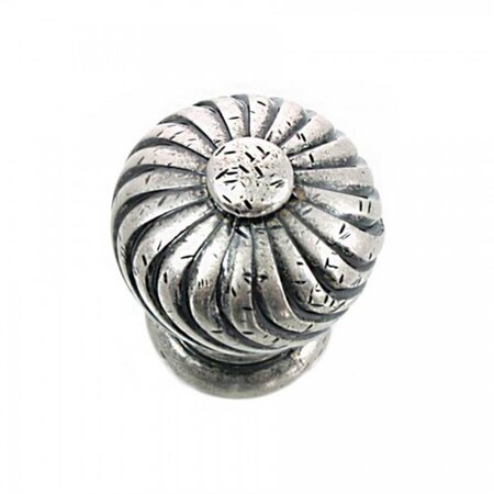Strategic Brands 1.25 in. Distressed Pewter Nickel French Twist Cabinet Knob 83964